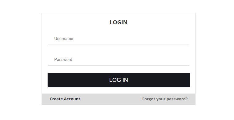 login page