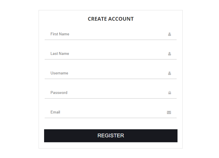 login page