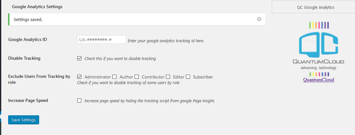 Google pagespeed friendly analytics tracking code plugin for wordpress