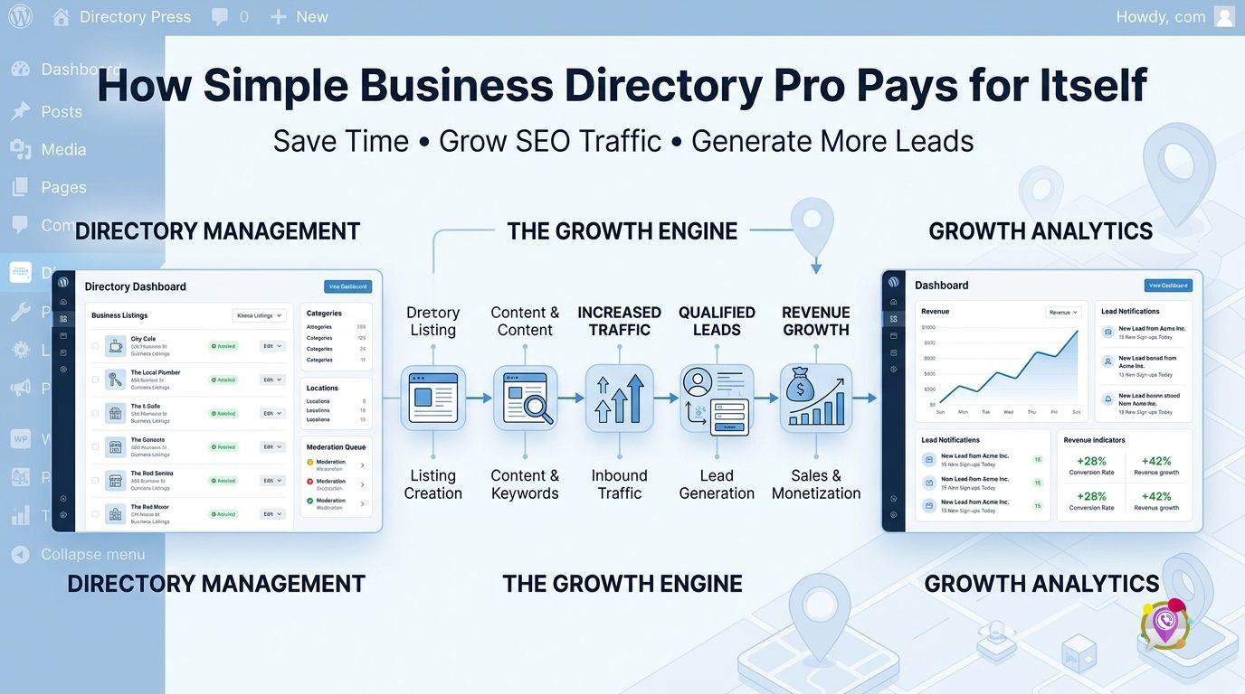 How Simple Business Directory Pro Pays for Itself Through Time Savings, Stronger SEO & More Leads