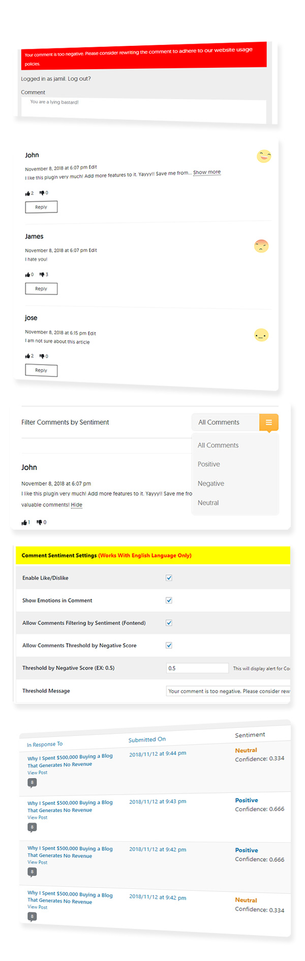 Comment Tools with Mailing List Opt-in, Sentiment Analysis - 6